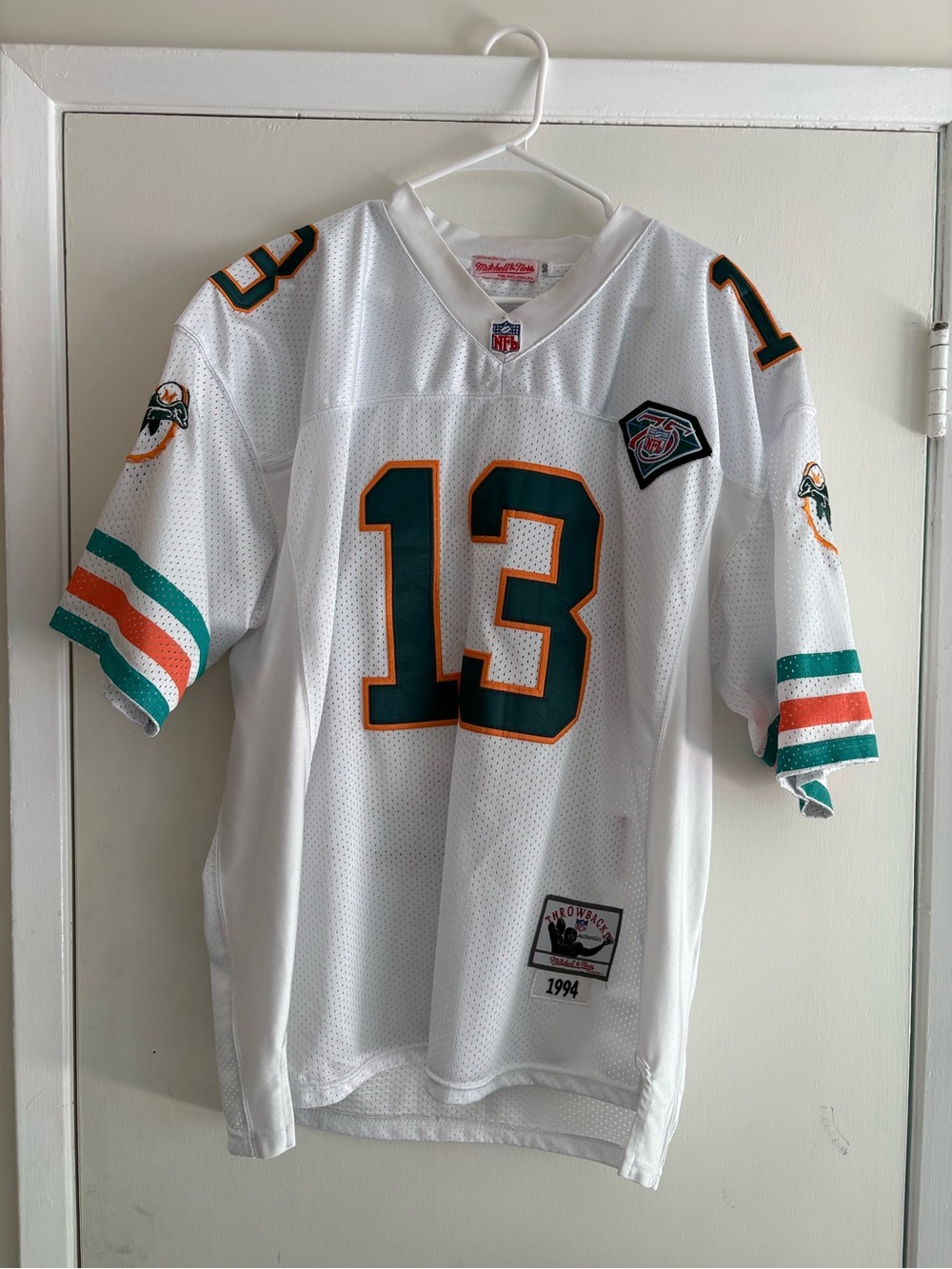 Miami Dolphins #13 Dan Marino Mitchell & Ness 1994 Throwback Jersey - XL (50)